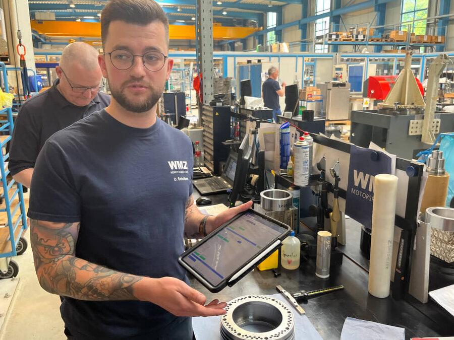 Papierlose Spindelproduktion: Dokumentation und Einsicht in alle Arbeitsschritte und Prüfergebnisse