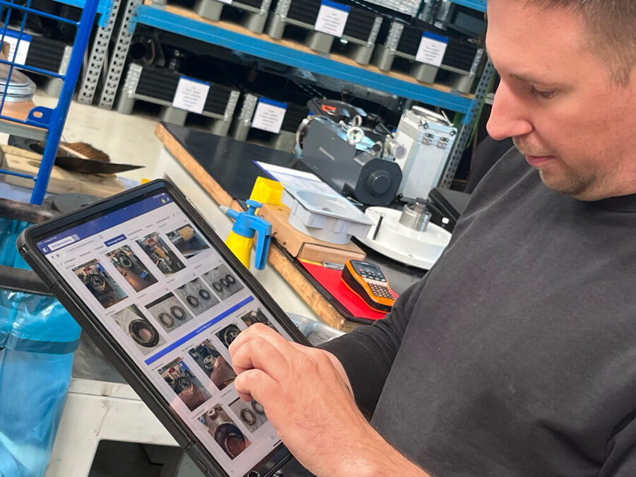 Papierlose Spindelproduktion für eine optimierte Wartung und Reparatur